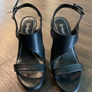 Limelight black strappy heels